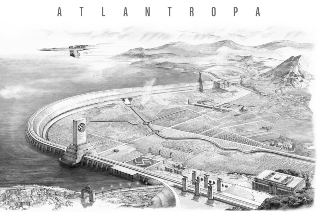 Atlantropa : Dessin d'époque.