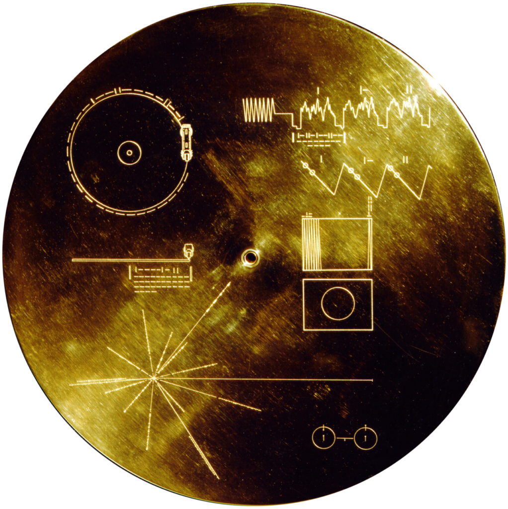Message Voyager Golden Record de l'humanité vers le milieu interstellaire inconnu